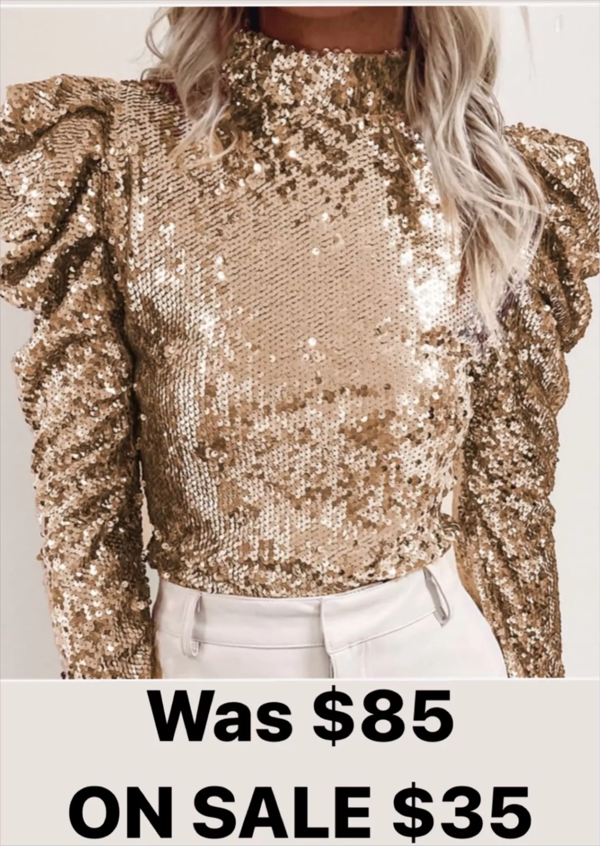 Jane Sequin Mock Neck Top Jane Sequin Mock Neck Top