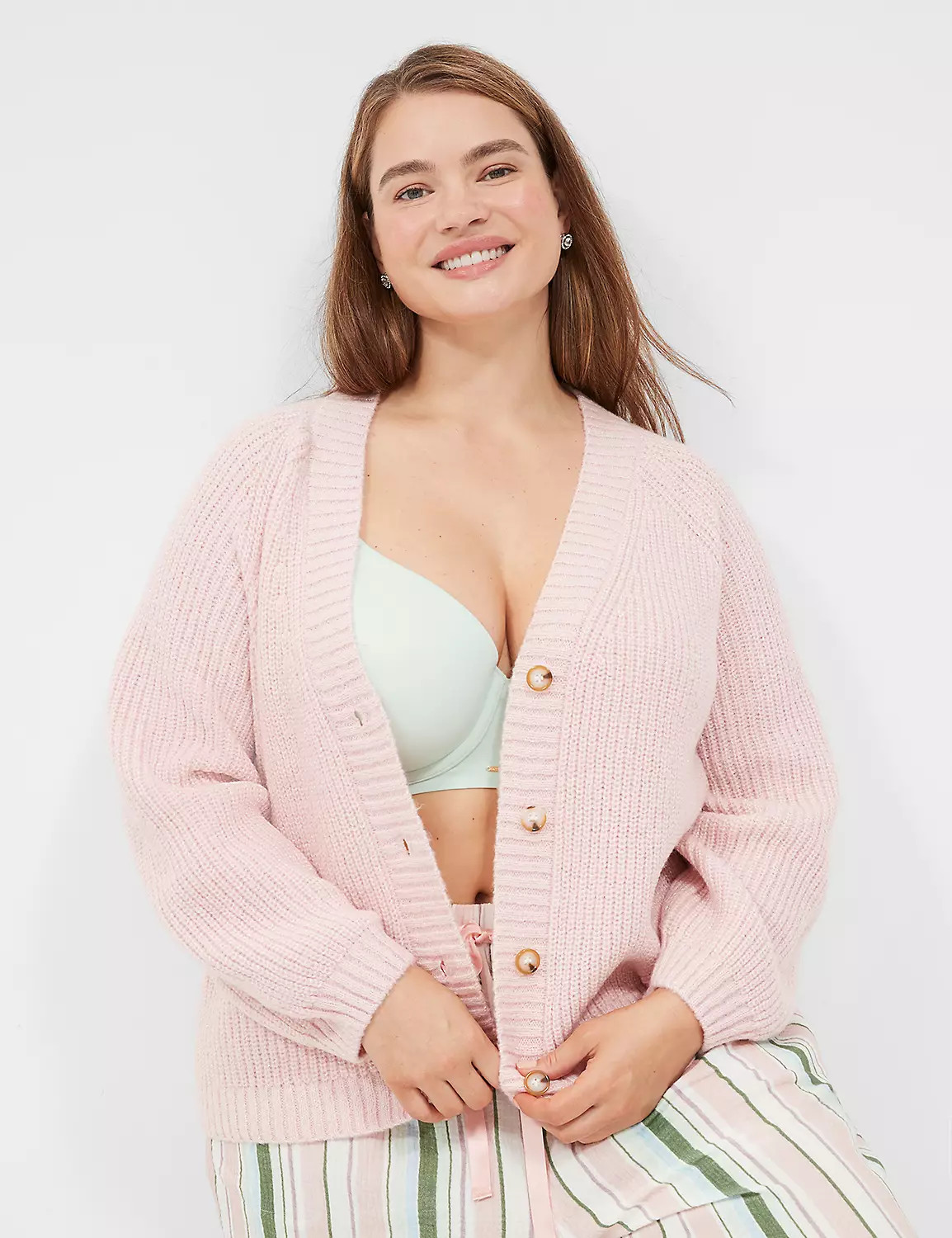 Lurex Knit Sleep Cardigan | LaneBryant | Lane Bryant (US)