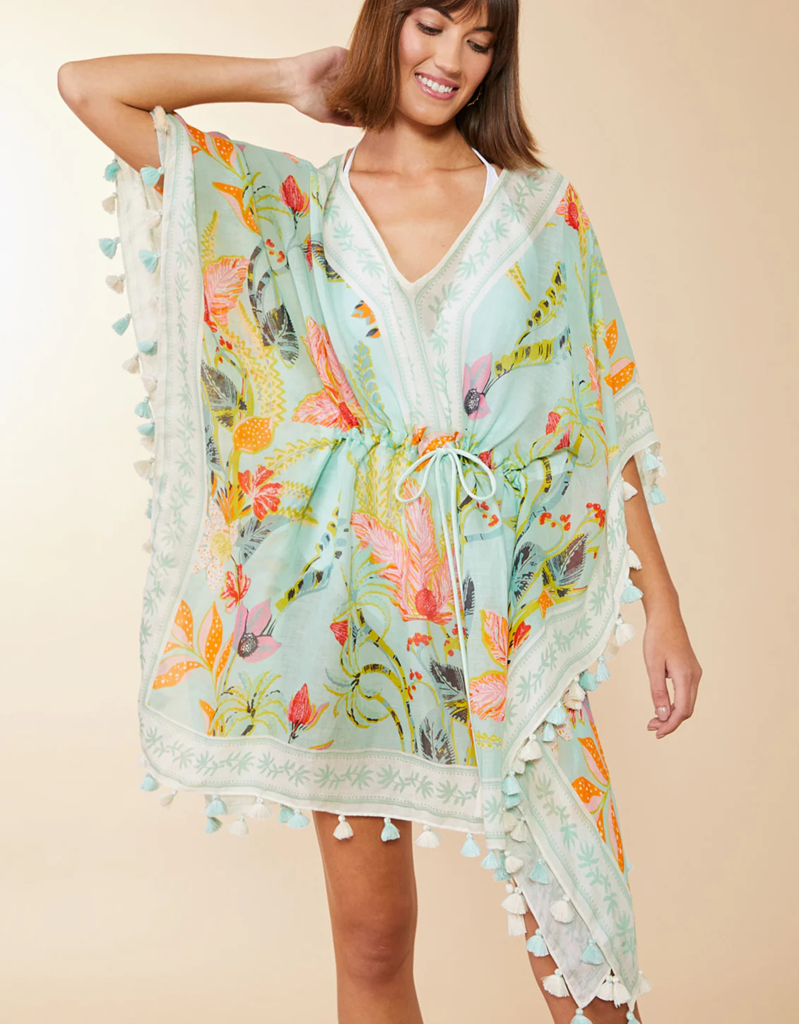 Beach Cover Up Queenie Tropical | Spartina 449