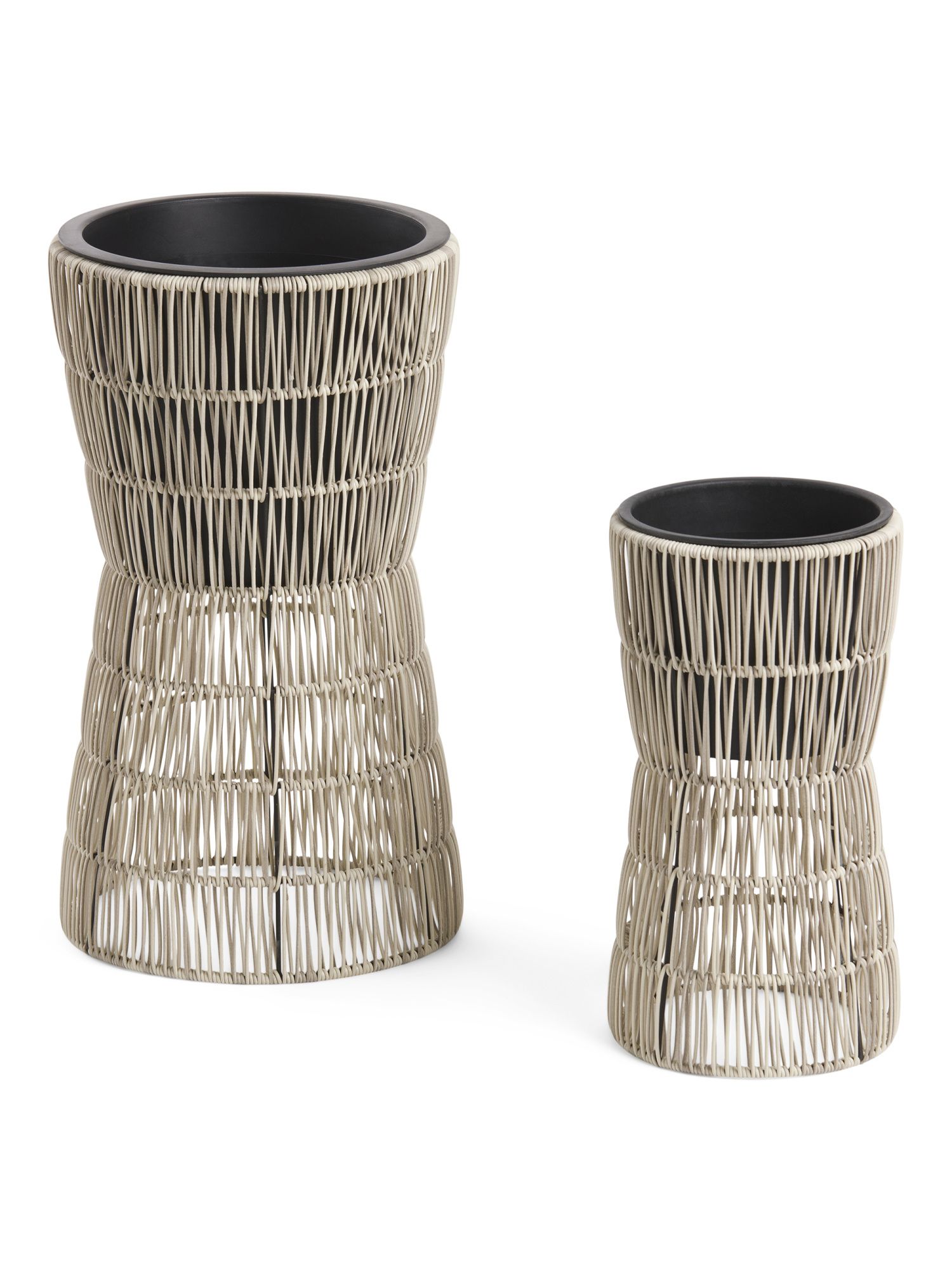 Set Of 2 Outdoor Open Weave Pedestal Planters | Mother's Day Gifts | Marshalls | Marshalls