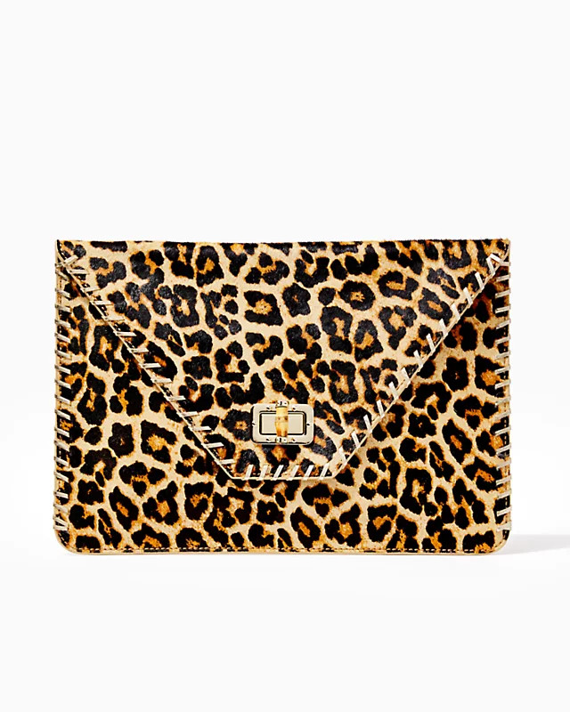 Celina Leopard Print Clutch | Lilly Pulitzer