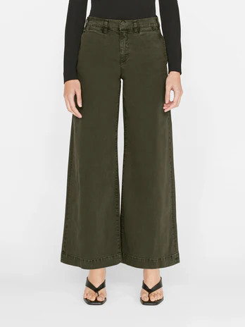 Pixie Wide Leg Tomboy Trouser -- Washed Fatigue | Frame Denim