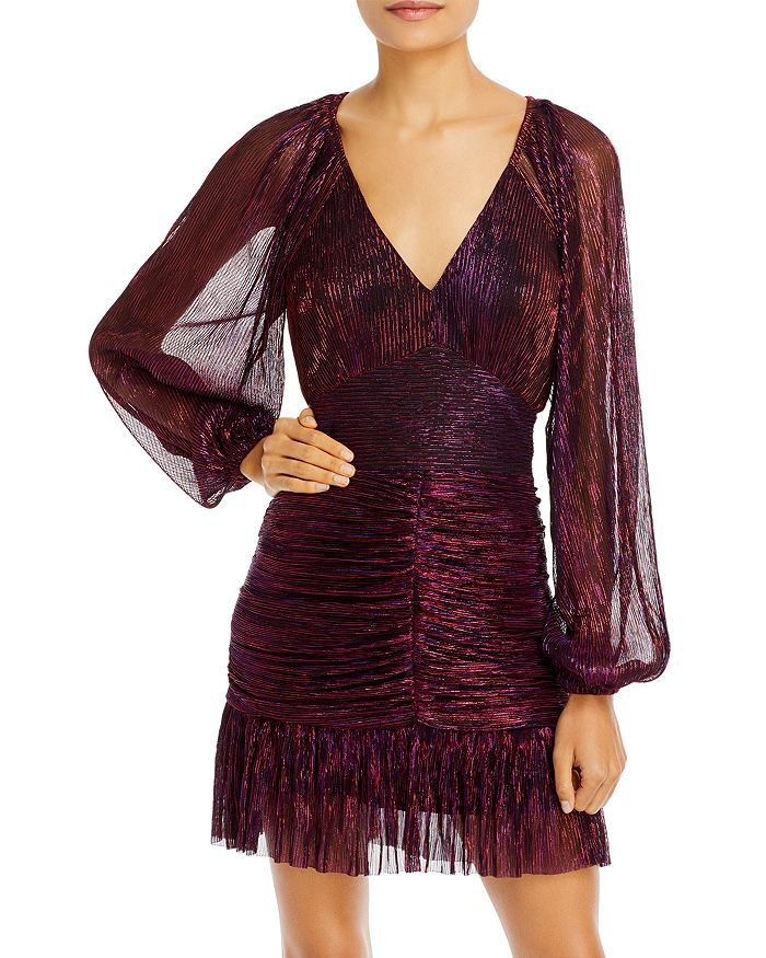 Katherine Metallic Ruched Mini Dress | Bloomingdale's (US)