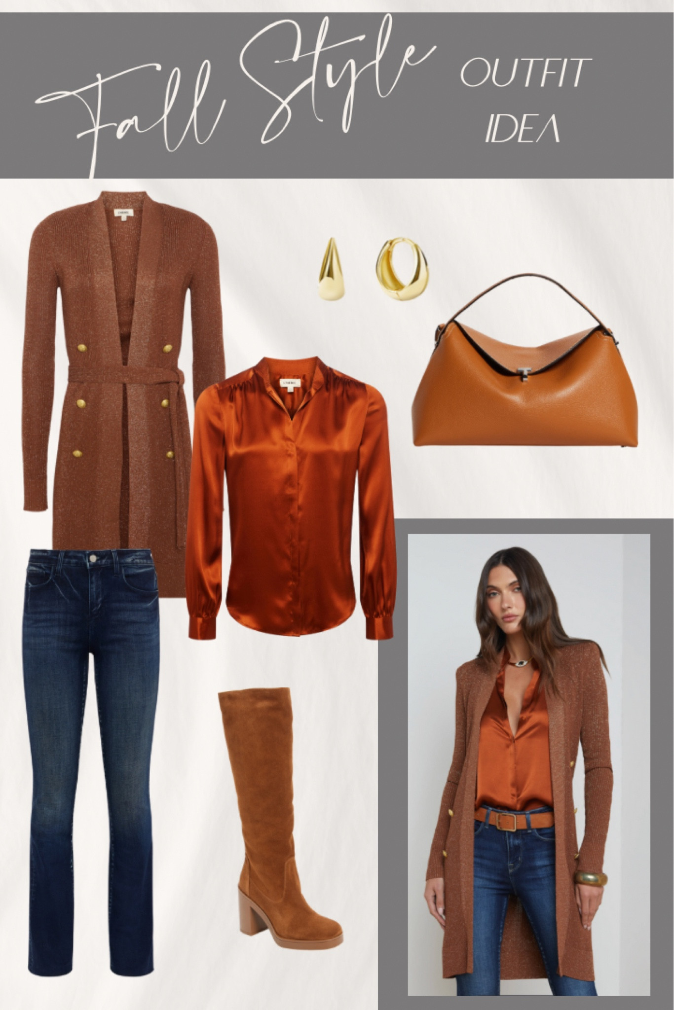 
Amazon finds. Fall outfit. Work wear. Fall event outfit. Look for less. Copper color blouse. Rustic blouse. Fall color. Brown leather handbag. Suede boots. Sparkle cardigan.  Color of the season

**Fall outfit idea. Love this rustic copper color.  Included a brand I love but also looks for less from Amazon. 


#LTKWorkwear #LTKFindsUnder100 #LTKxPrimeDay