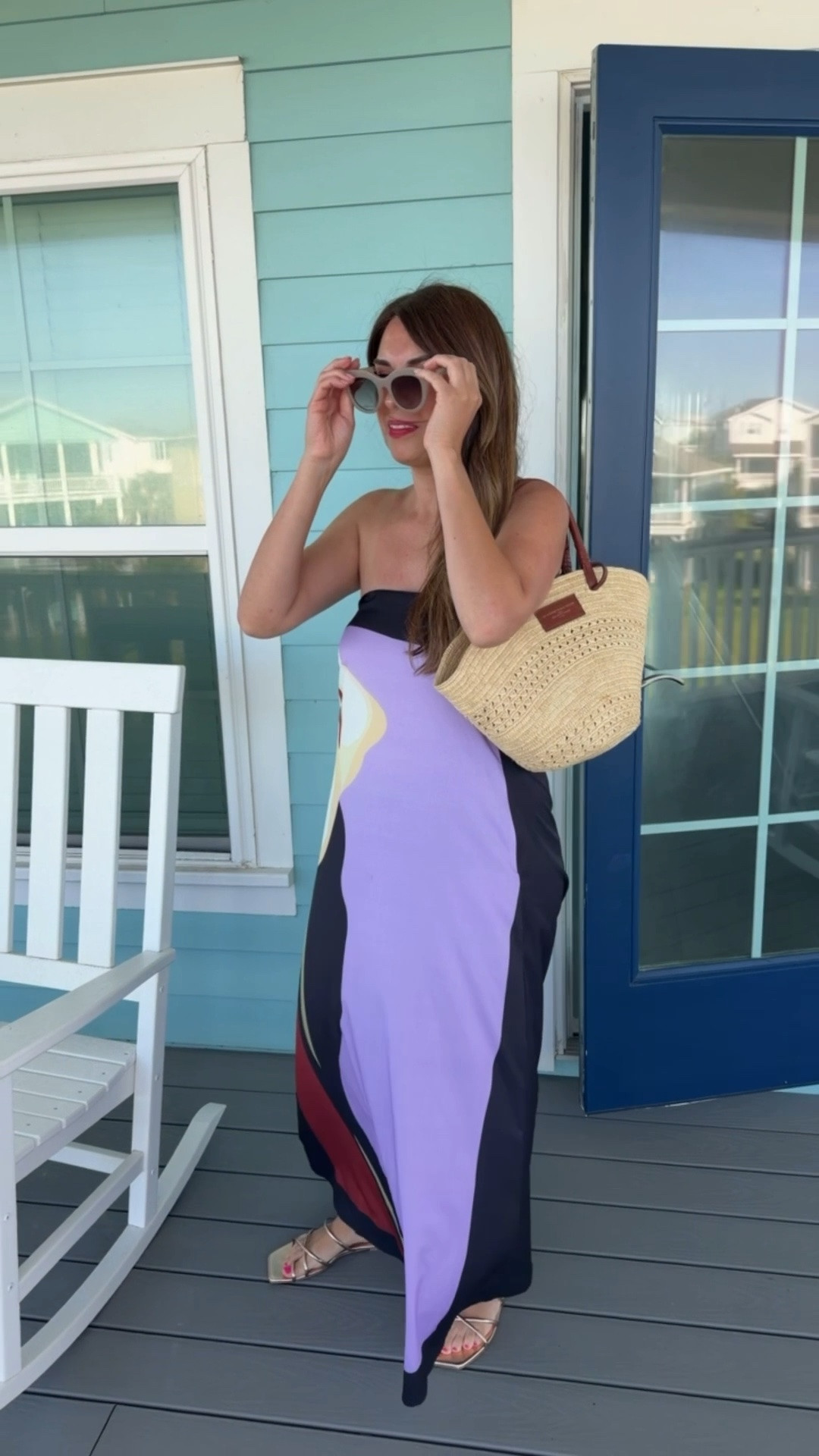 Golden hour glow ✨ Wearing my favorite summer maxi and metallic sandals for date night. Of course, the Justine Bag had to come along!  #sezane #amazon #vacationoutfit #summeroutfit

#LTKmomlife #LTKTravel #LTKOver40