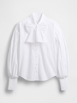 GapStudio Poplin Bow Shirt | Gap (US)