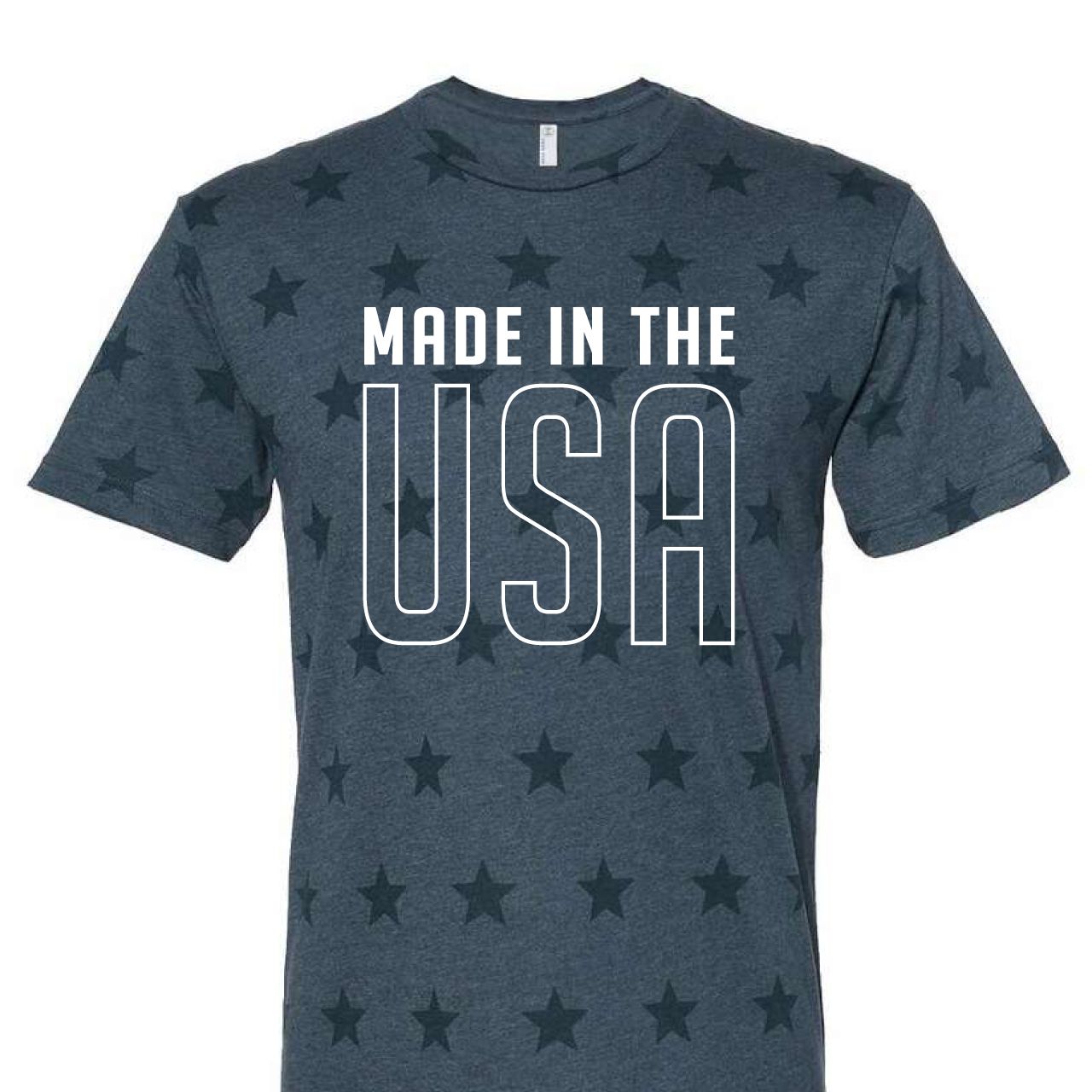 Made in the USA T-Shirt with Navy Star Background | Southern Made Tees | Shop Southern Made & Southern Made Tees