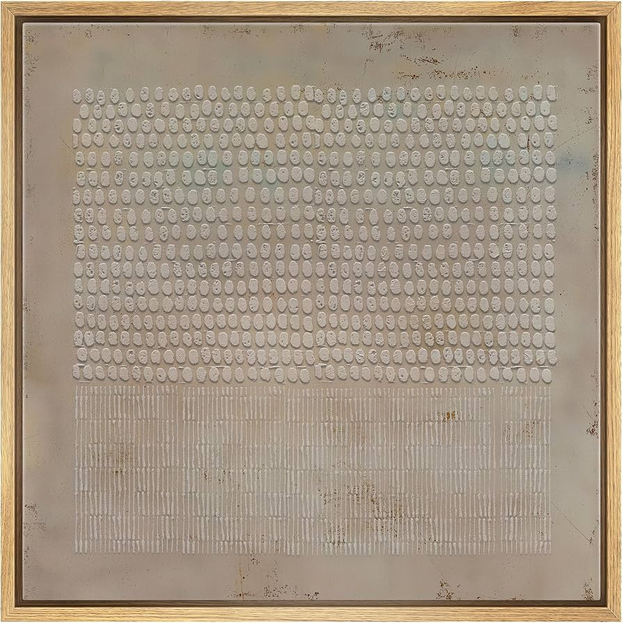 SIGNWIN Framed Canvas Print Wall Art Gunge Dark Pastel Geometric Pattern Abstract Shapes Illustra... | Amazon (US)