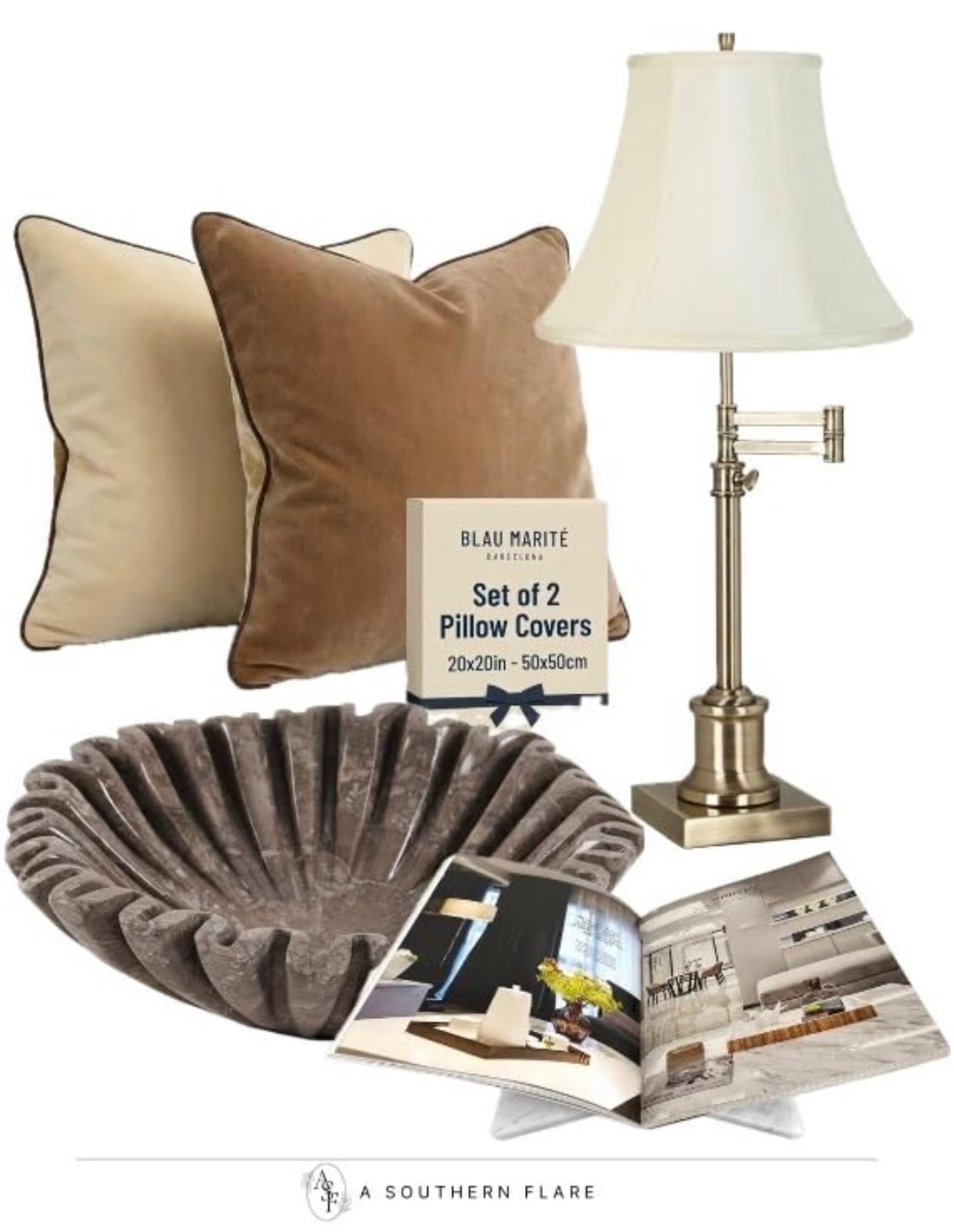 Stylish and cozy accents to elevate your living space. Perfect for any home! #HomeInspo #ElegantTouches