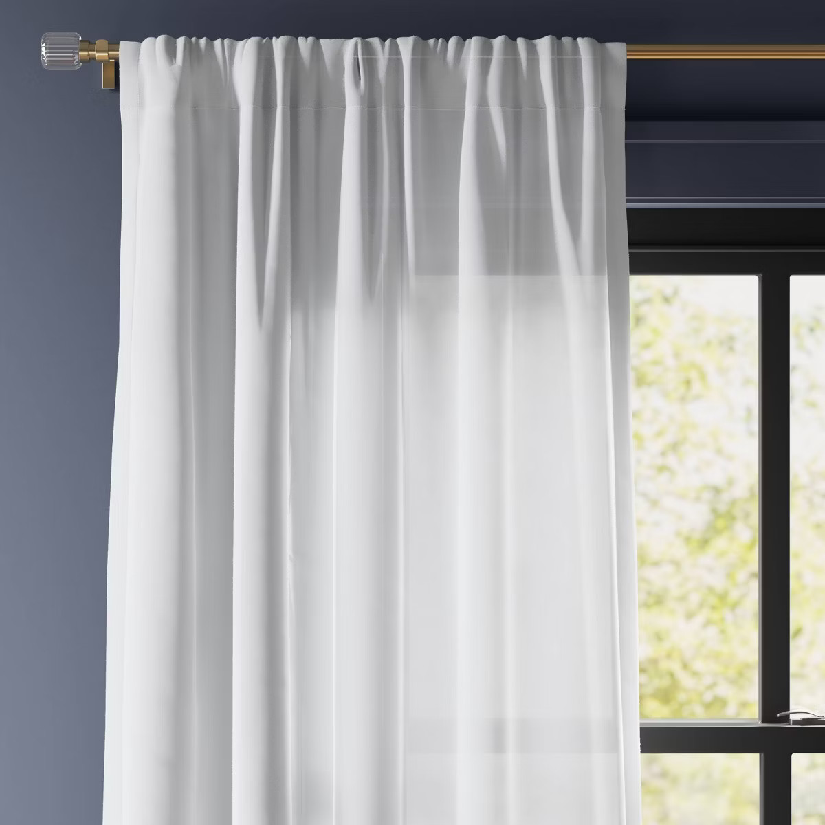 2pk Light Filtering Farrah Curtain Panels White - Threshold™ | Target