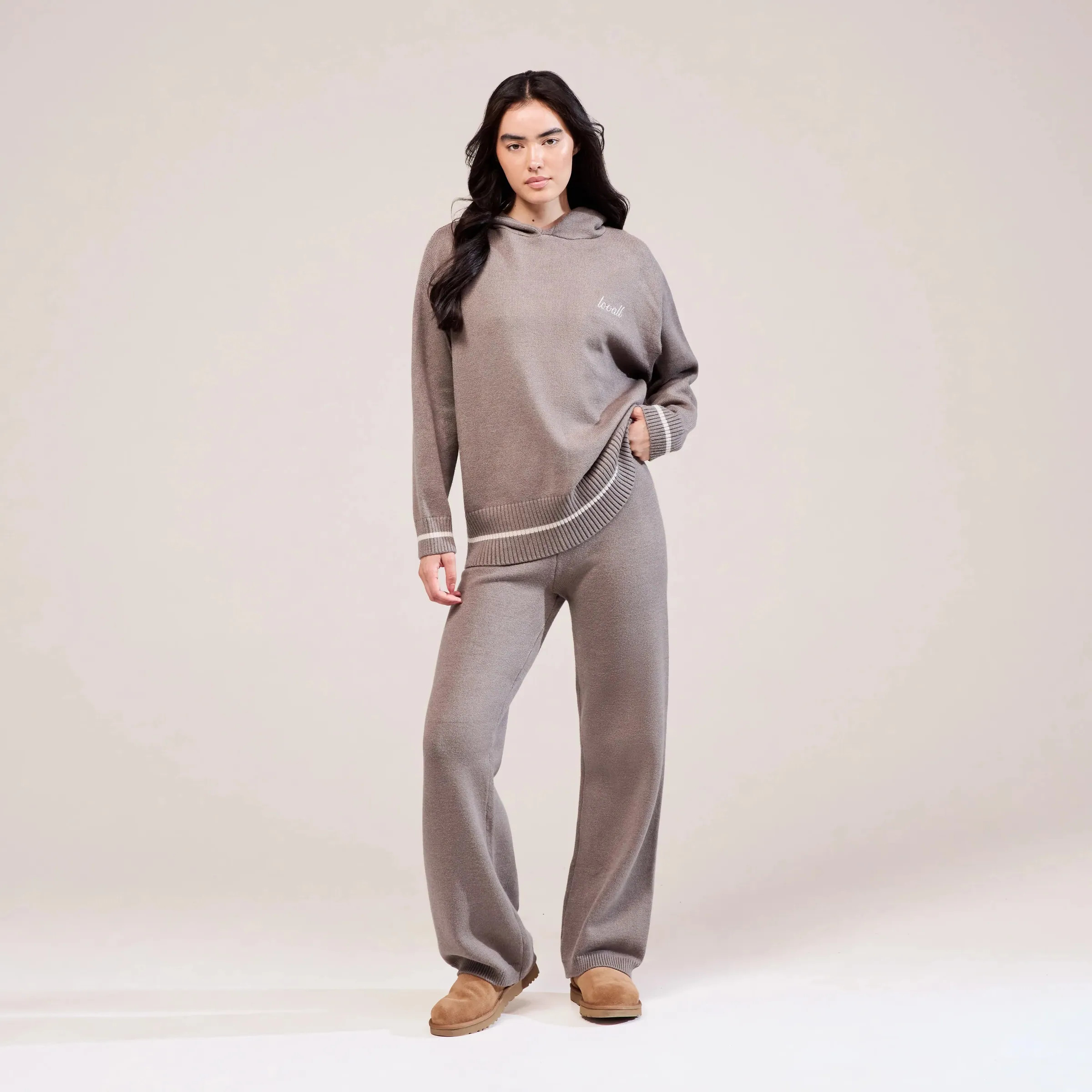 Soft Knit Hooded Jumper | Mocha | LOVALL