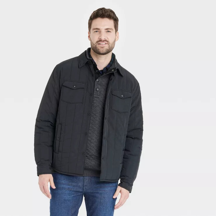 Men's Insulated Shackets - Goodfellow & Co™ Black | Target