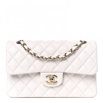 CHANEL Caviar Quilted Small Double Flap White | FASHIONPHILE | FASHIONPHILE (US)