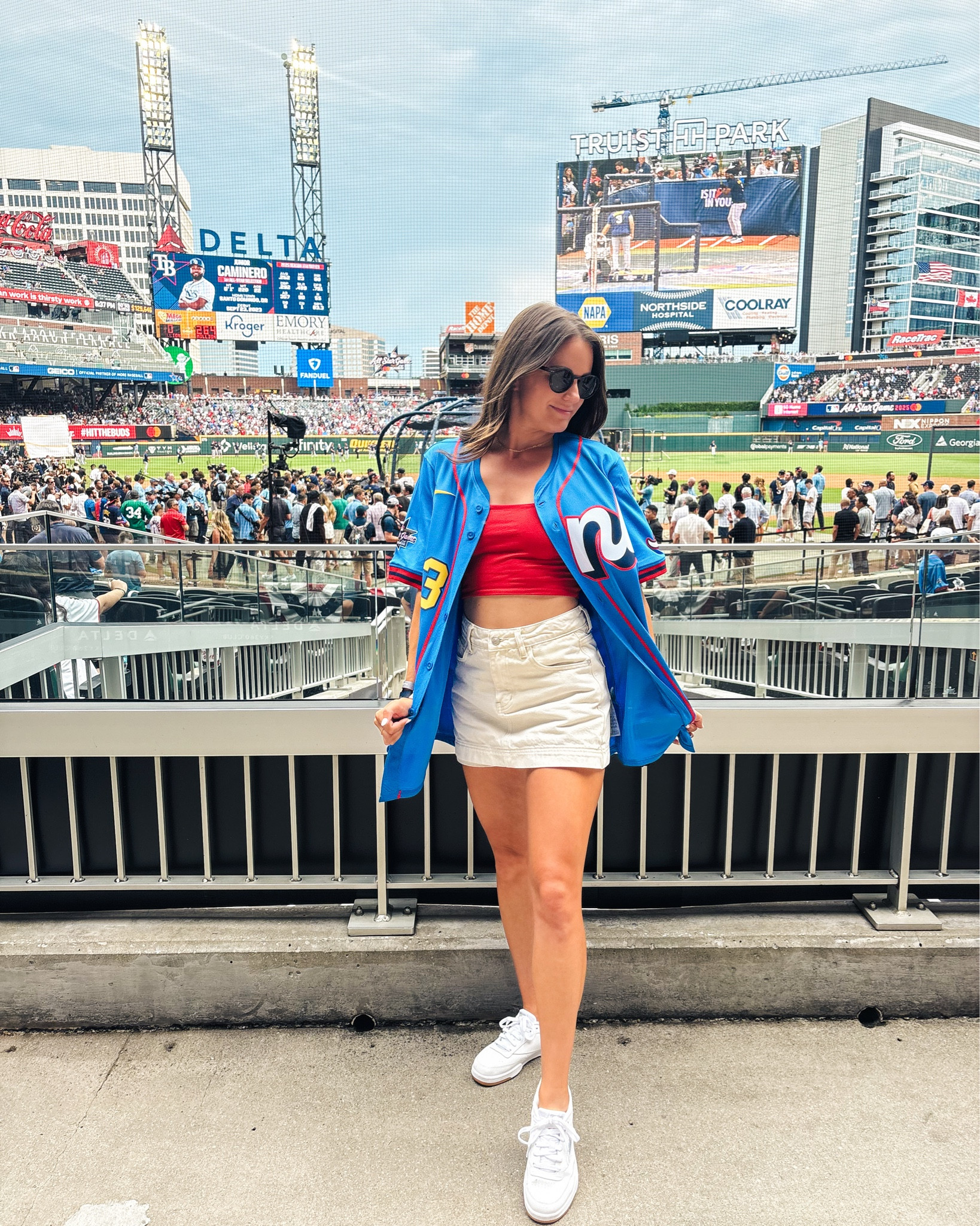 Another sporty look with a jersey, skort, and sneakers 💙❤️
So many ways to style any jersey! Can’t wait to dress this one up with some boots!

#LTKPetite #LTKStyleTip #LTKSeasonal