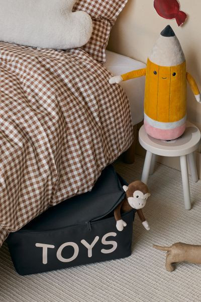 Toy Storage Basket with Lid - Light beige - Home All | H&M US | H&M (US + CA)