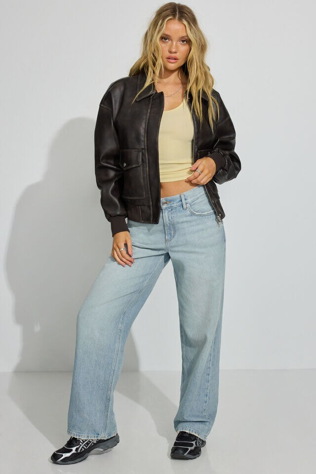 Vintage Faux Leather Jacket | Garage Clothing