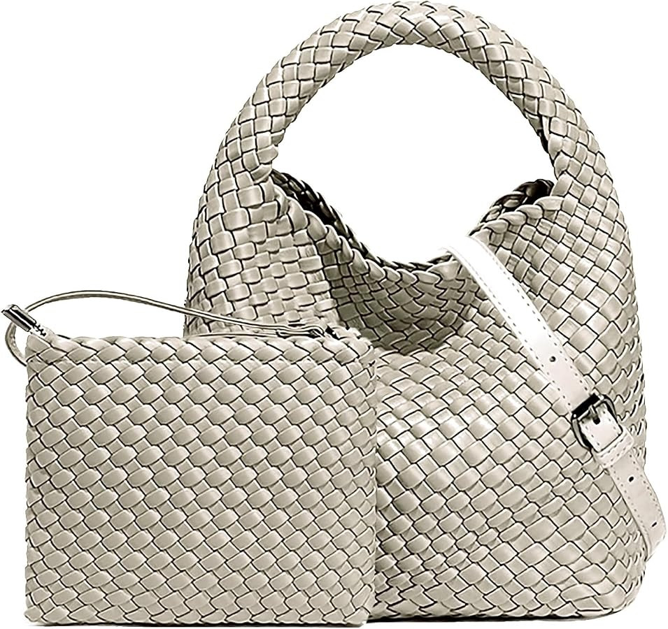 Bolsos de hombro tejidos hechos a mano para mujer, lindo bolso de mano, mini bolso de mano con he... | Amazon (US)