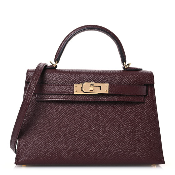 Epsom Horseshoe Mini Kelly Sellier 20 Bordeaux Vert Bosphore | FASHIONPHILE (US)