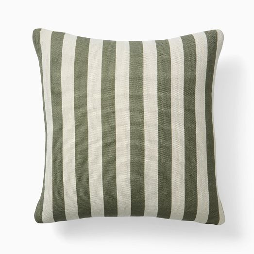 Emma Chamberlain Reversible Bold Stripe Outdoor Pillow | West Elm (US)