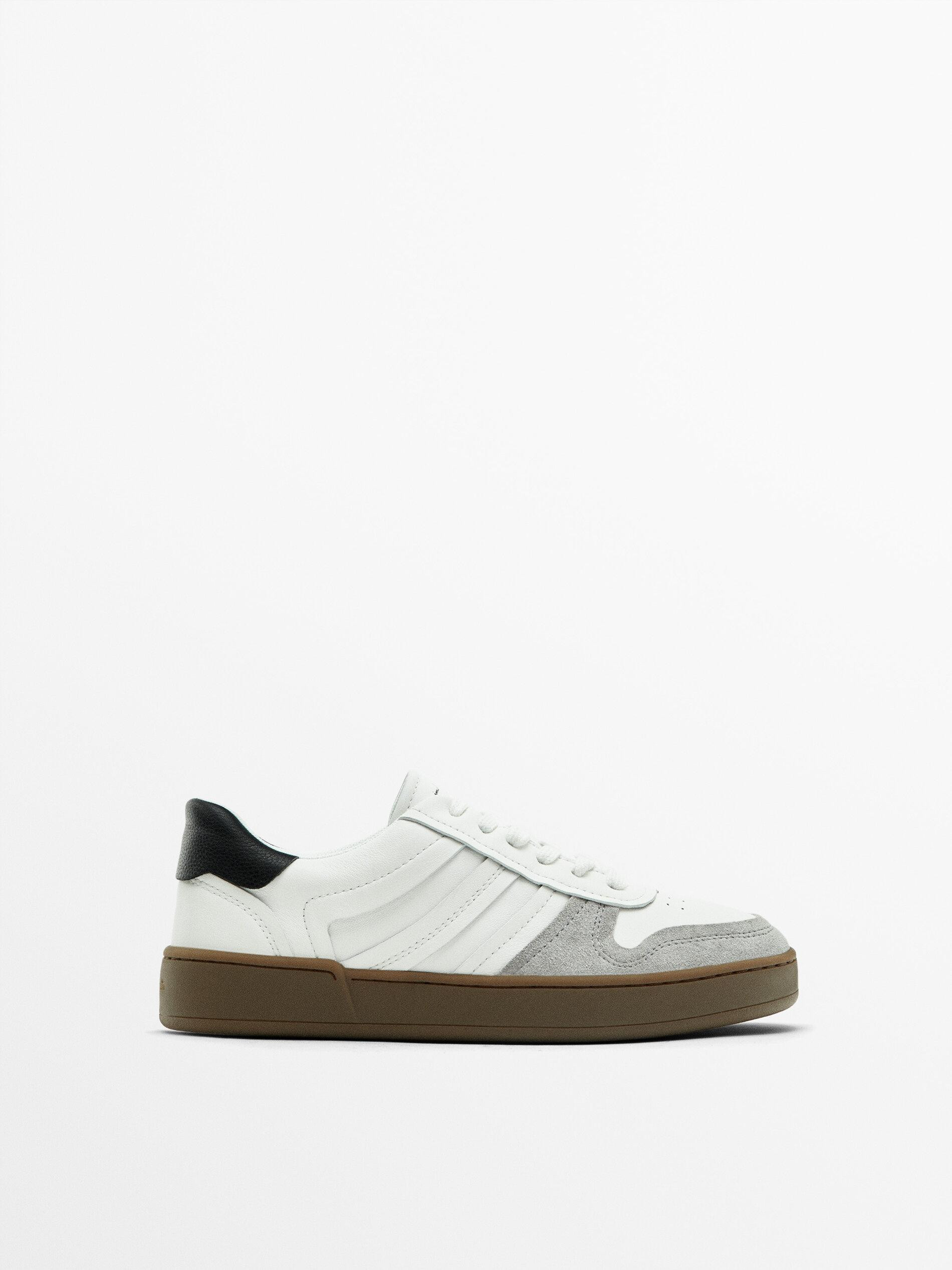 Trainers with contrast pieces | Massimo Dutti US