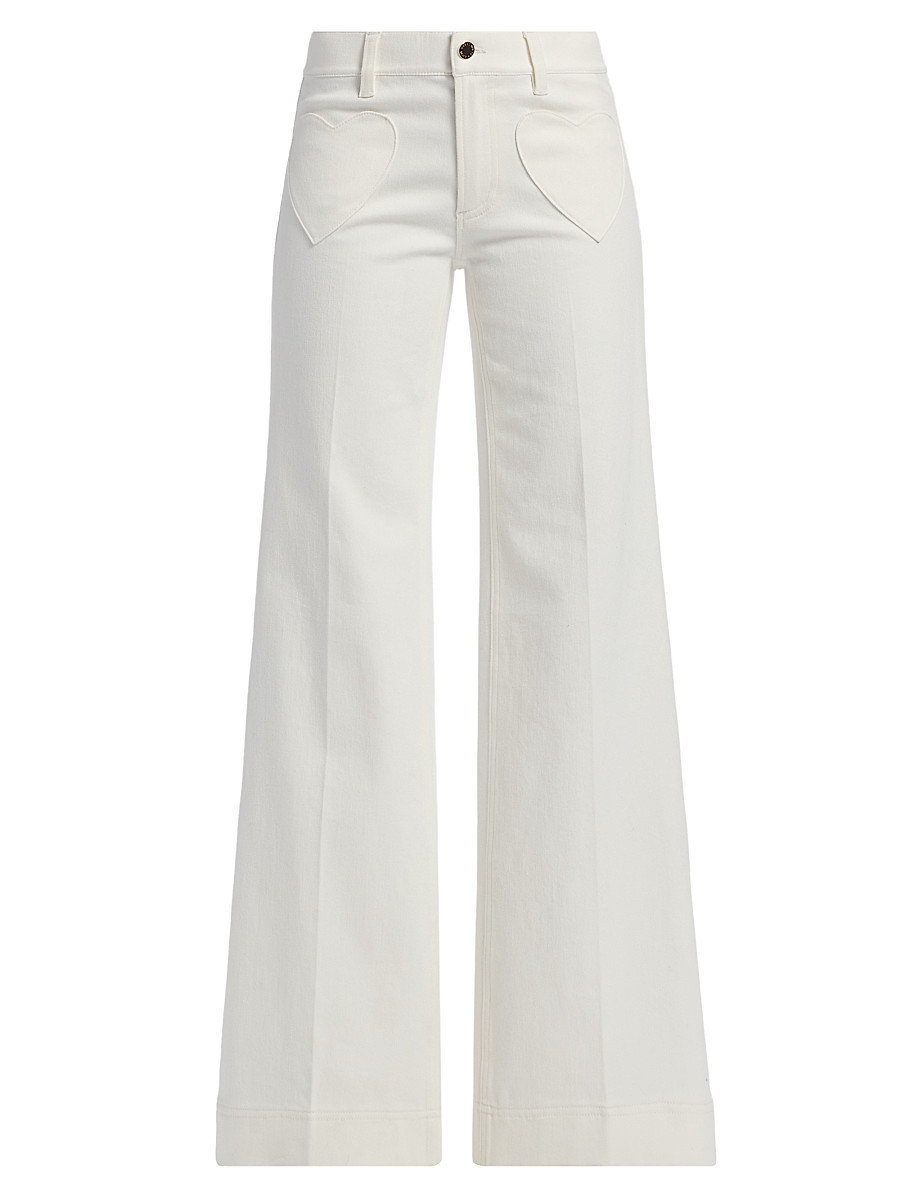 Women's Slay Heart Wide-Leg Jeans - Vanilla - Size 32 | Saks Fifth Avenue