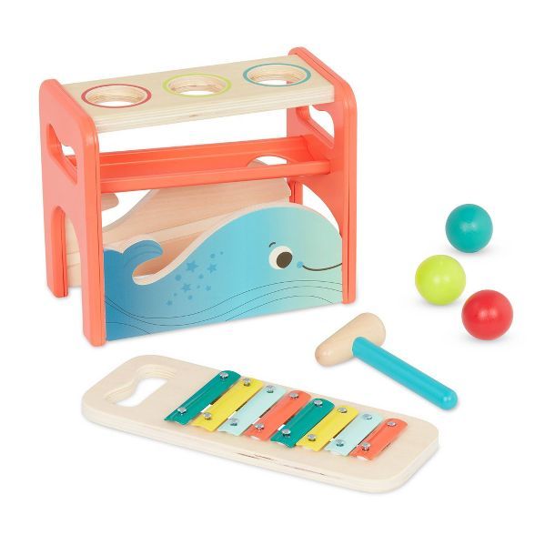 B. toys - Pounding Bench & Xylophone - Xylo-Pound Whale | Target