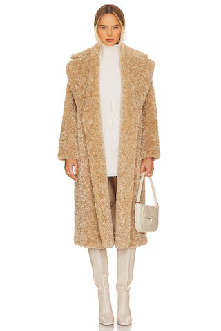 Ena Pelly Shaggy Faux Fur Jacket in Camel from Revolve.com | Revolve Clothing (Global)