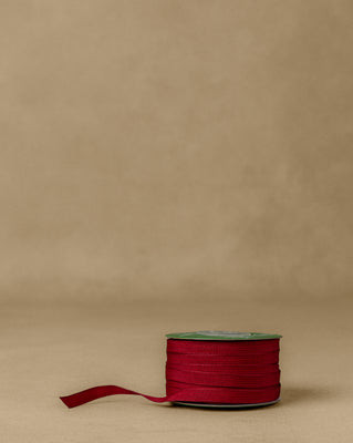 3/8" Burgundy & Deep Red Woven Grosgrain Stripe Ribbon | McGee & Co. (US)