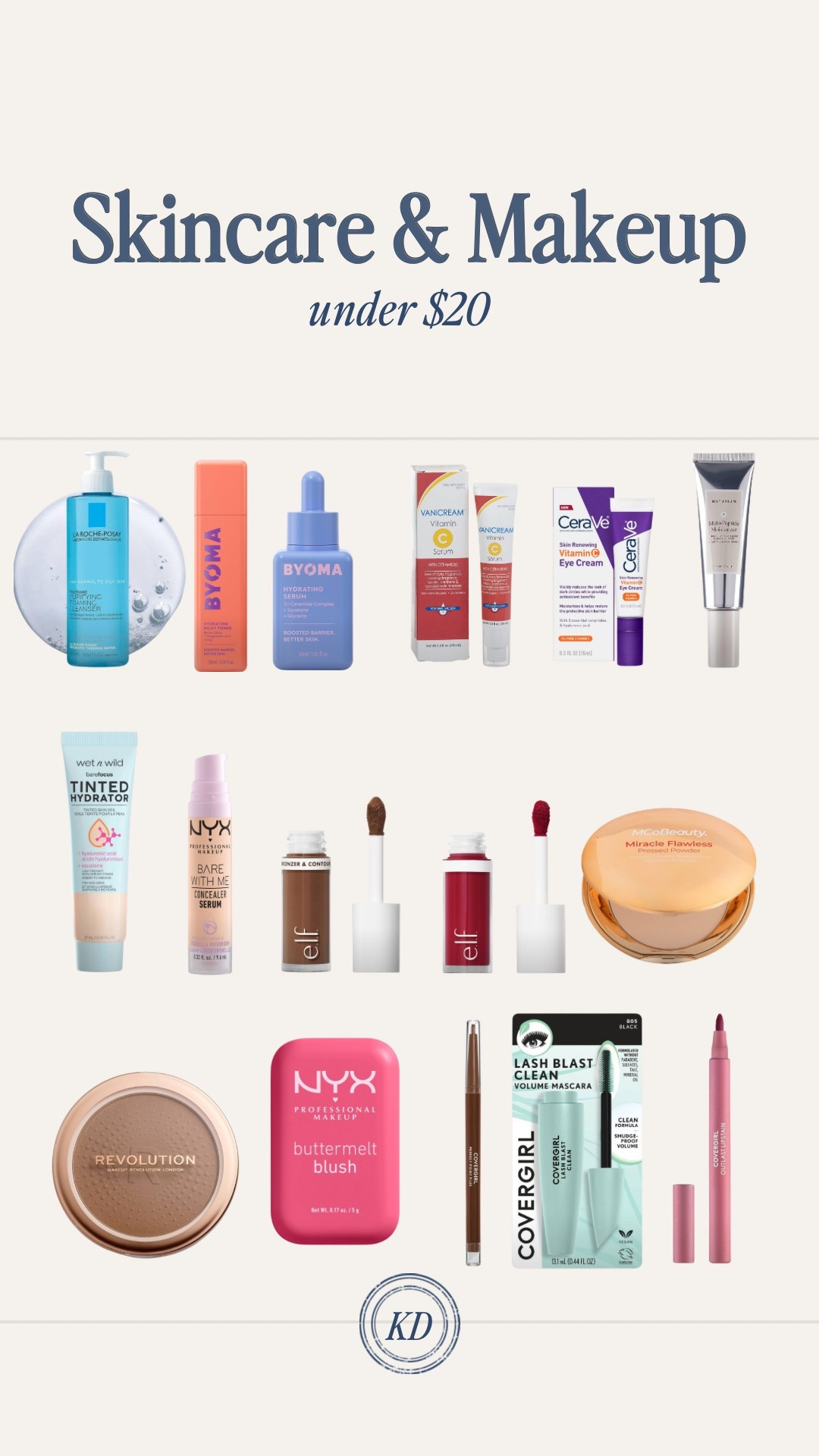 Drugstore skincare & makeup favorites 💋 
Cool toned, bright winter 
Tinted hydrator shade: light/medium 
NYX bare with me shade: 3 vanilla 
Elf contour shade: light/medium
Elf liquid blush shade: berry well 
Covergirl lip stain shade: 20 Admire
MCo powder shade: 1 light 
Revolution bronzer shade: 1 cool 
NYX blush shade: getting butta 

#LTKSeasonal #LTKBeauty