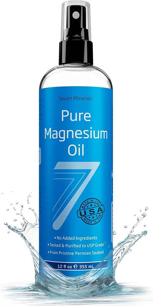 Seven Minerals, Pure Magnesium Oil Spray - Big 12 fl oz (Lasts 9 Months) - USP Grade Magnesium Sp... | Amazon (US)
