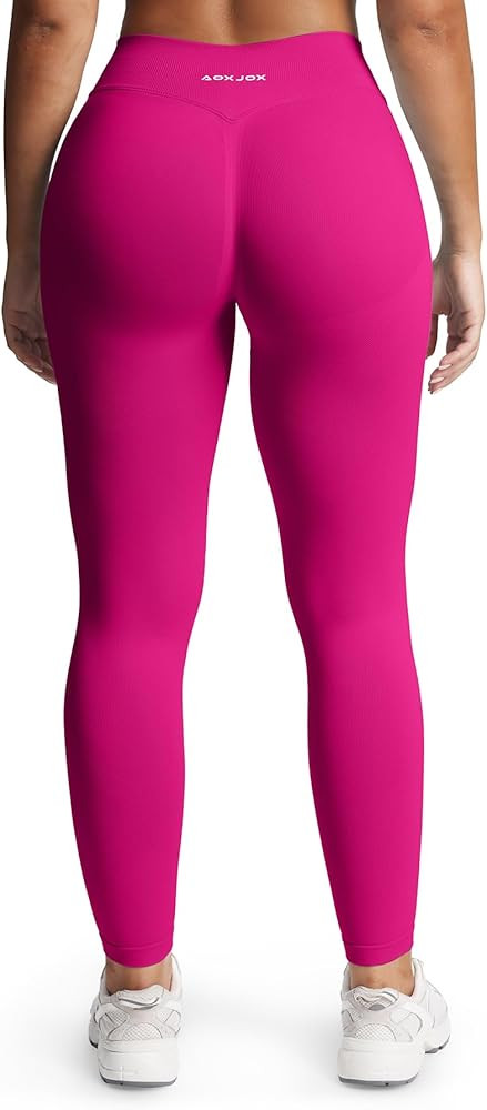 Aoxjox Women's Impact Seamless Workout Leggings Hidden Scrunch Butt Lifting Low Waist Yoga Pants ... | Amazon (US)