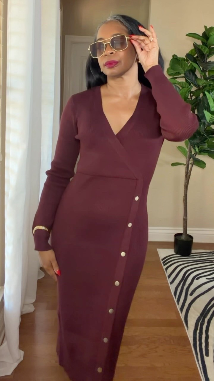 Ladies. She’s back. 🥂🍂

Took a little week off to rest and reset, thank you for all the love while I was quiet. And I’m coming back with something good.

Introducing FALL REFINEMENT ERA my new fall series. One fall look, styled with intention. No trends, no rules, just getting dressed like the woman she’s becoming.

Episode 1: this burgundy ribbed wrap dress with the gold button detail, a wrap neckline that does all the talking, and matching burgundy heels. One color, head to toe, that’s how you make an entrance without saying a word.

Are you a head to toe one color girl, or do you like to mix it up? Tell me below. 👇🏾

Follow along for the whole series, new episode every Monday. Style, beauty, and refinement over 40. 🤍

xoxo, Mystiqua Trinette

#FallRefinementEra #StyleOver40 #Over40Style #FallFashion #BurgundyDress

#LTKootd #LTKOver40 #LTKgrwm