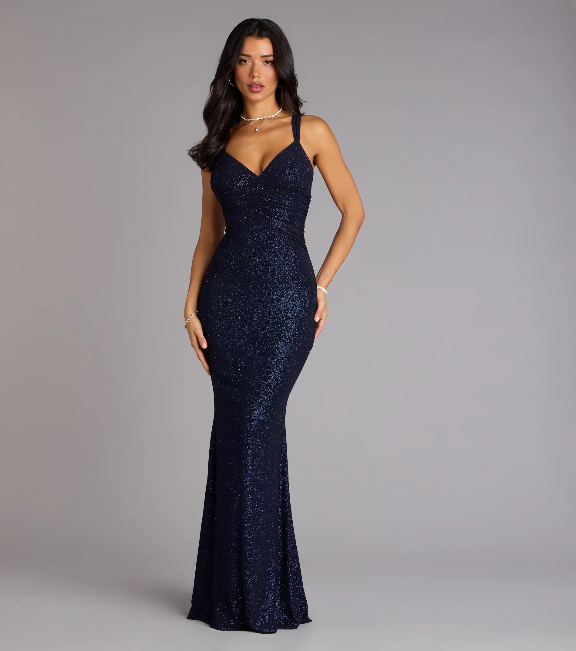 Bailey Glitter Low Back Mermaid Formal Dress | Windsor Stores