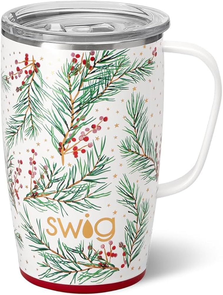 Swig Life 18oz Travel Mug, Insulated Tumbler with Handle and Lid, Travel Coffee Mug, Cup Holder F... | Amazon (US)