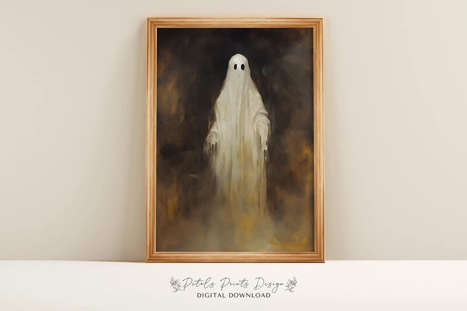 Halloween Wall Art Printable Halloween Rustic Halloween Decor Ghost Halloween Painting Vintage Gh... | Etsy (US)