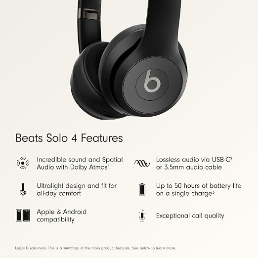 %35 Off

Beats Solo 4 - Wireless On-Ear Bluetooth Headphones, Up to 50-Hour Battery Life, Ultra-Lightweight Comfort, Powerful and Balanced Sound, Apple & Android Compatible - Matte Black 

 #LTKActive #LTKSaleAlert #LTKMens