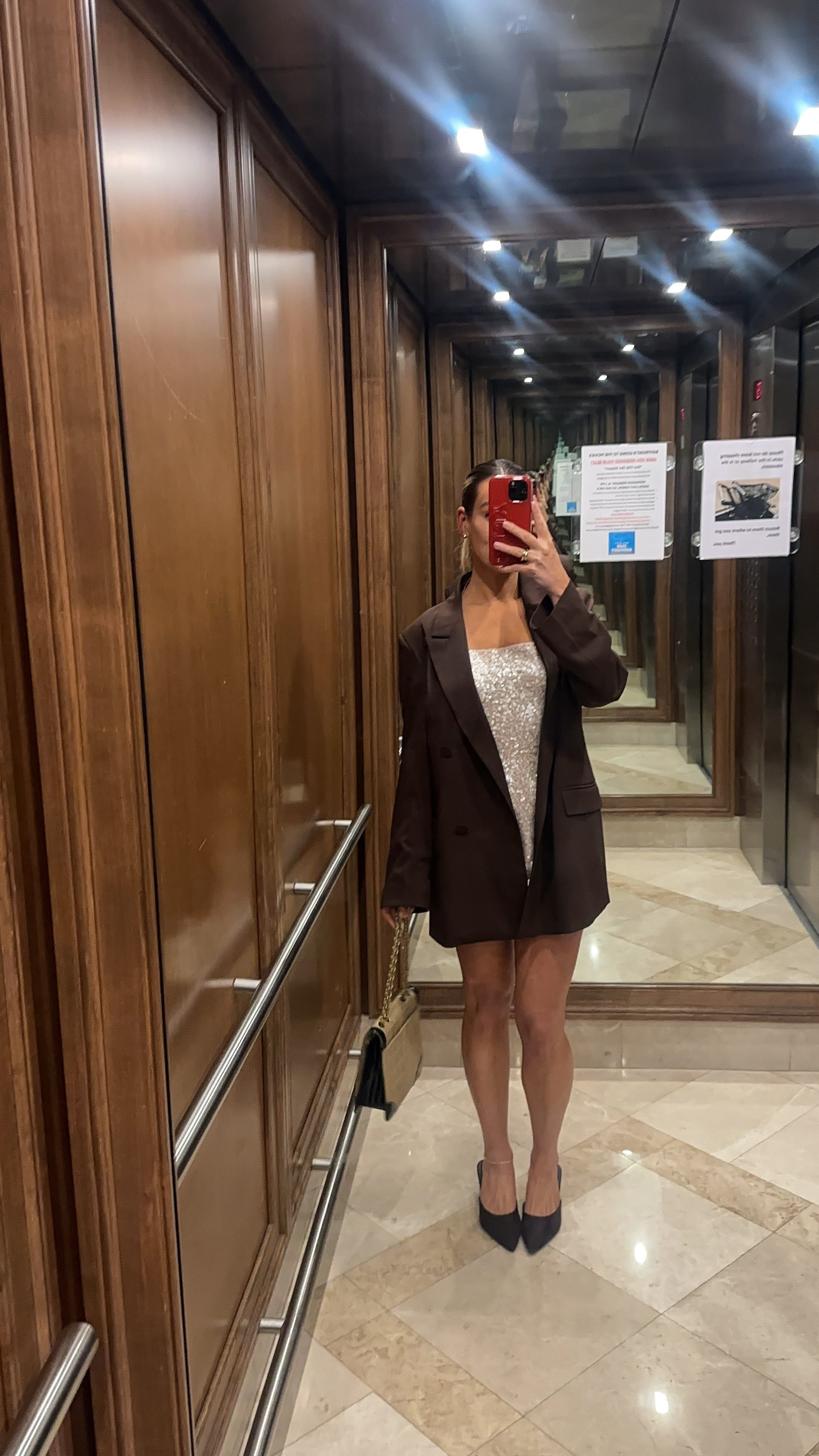 Galentines ootn

dress size small
blazer is old but linked similar
kitten heels TTS and only $12!!
bag is from Keeks (code CARLY50 for $$ off preowned luxury bags) 

 #LTKValentine