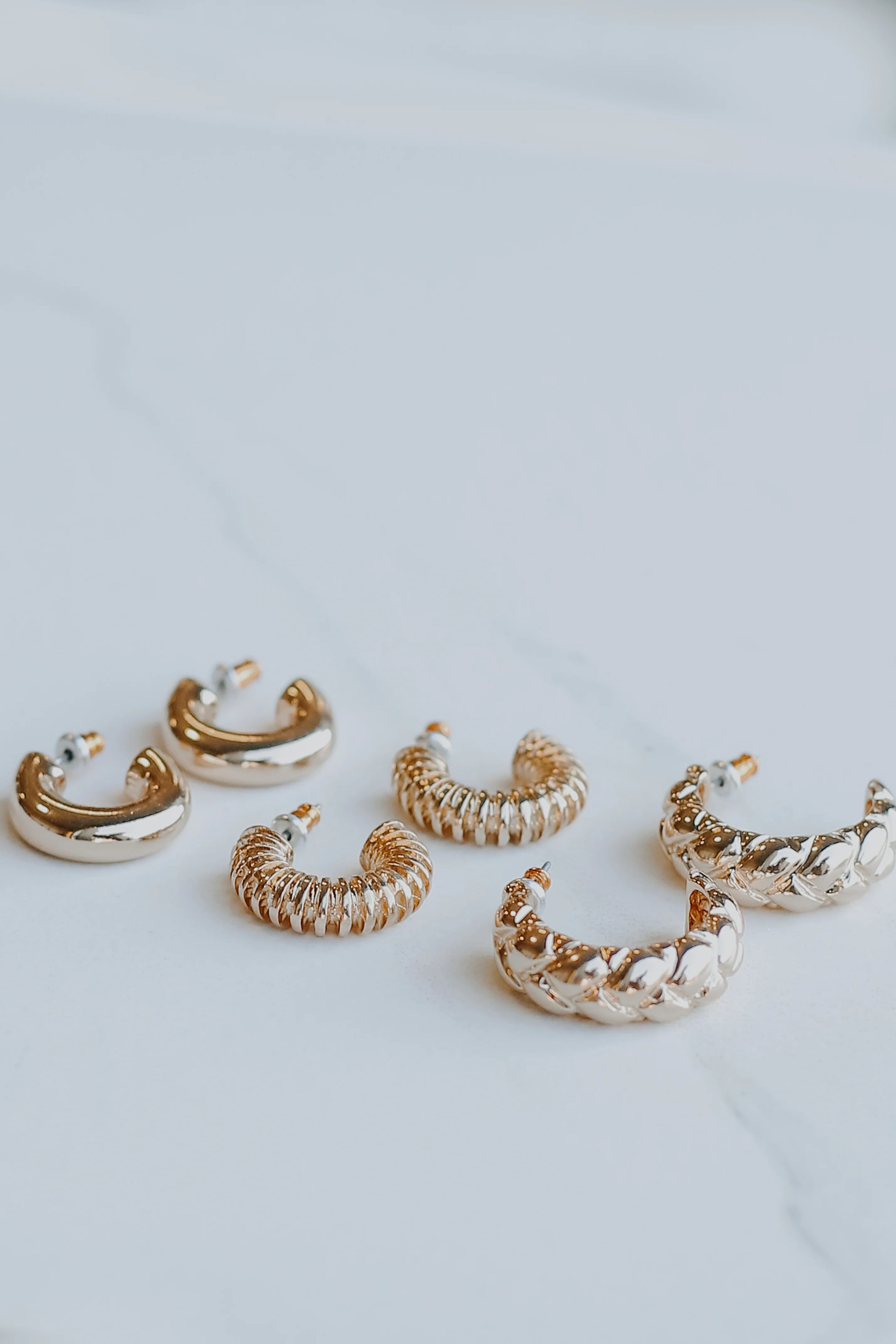 Maggie Gold Hoop Earring Set | Dress Up