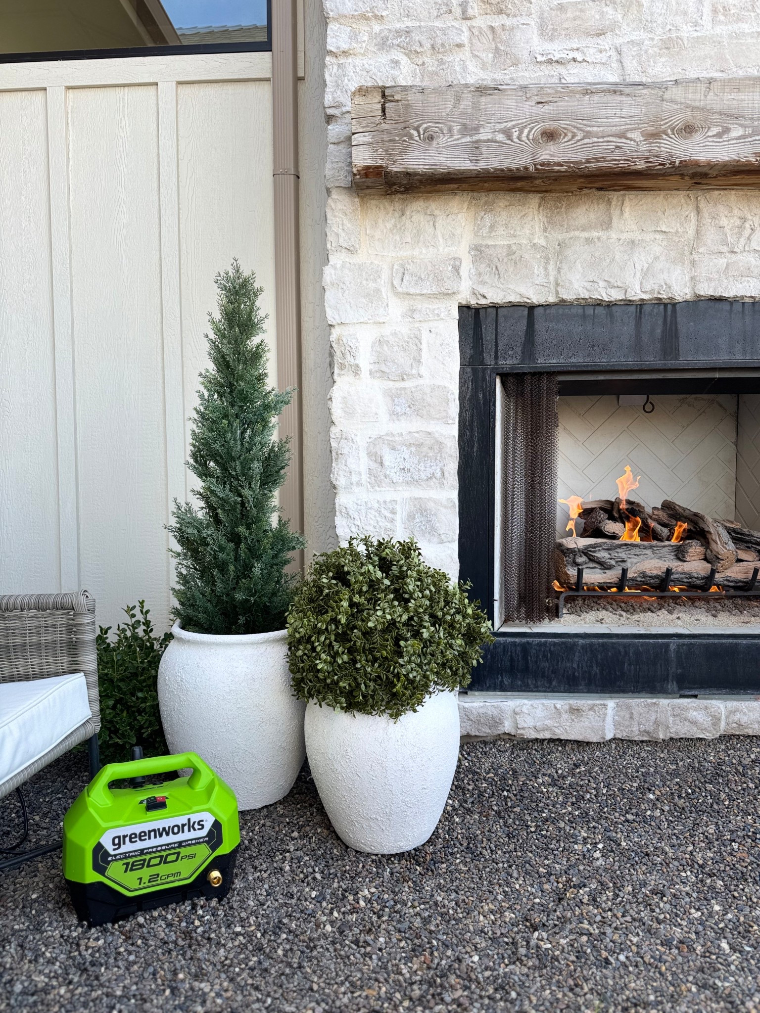 This was such an easy and fun patio refresh with @loweshomeimprovement! This lightweight and compact power washer is amazing! I love that it’s so portable, and my husband loves that it stores away nicely but is powerful enough to tackle any project! These outdoor planters are a 10/10 for me - the gorgeous color and texture is so dreamy! 
I already want to order more! 

#lowespartner #ad

#LTKStyleTip #LTKHome #LTKSeasonal