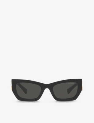 MU 09WS rectangle-frame acetate sunglasses | Selfridges
