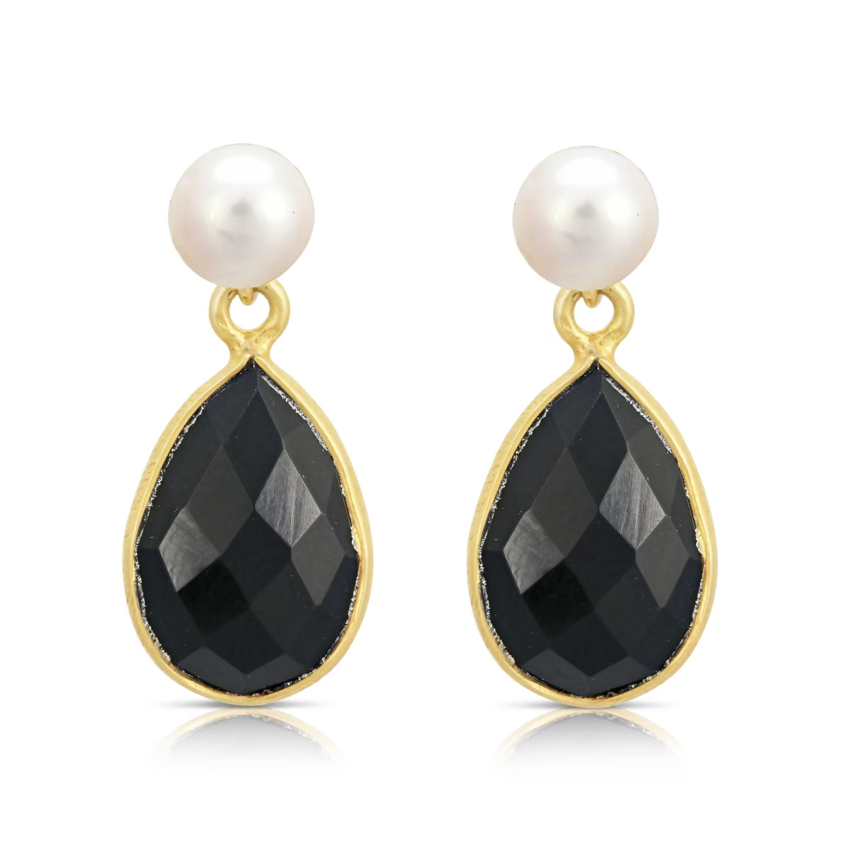 Clara Cultured Freshwater Pearl & Spinel Drop Earrings | Wolf & Badger