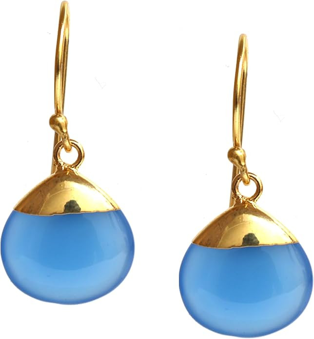 Gempires Natural Pear Cabochon Hook Earring, Meditation Earring, Handamde Jewelry, Gift for Her | Amazon (US)