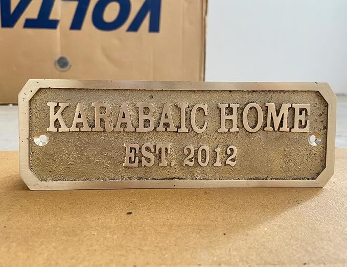 SamStar Custom Brass Door Plaques - Custom Size & Message Name Plates | Home Decor, Wall Mount Si... | Amazon (US)