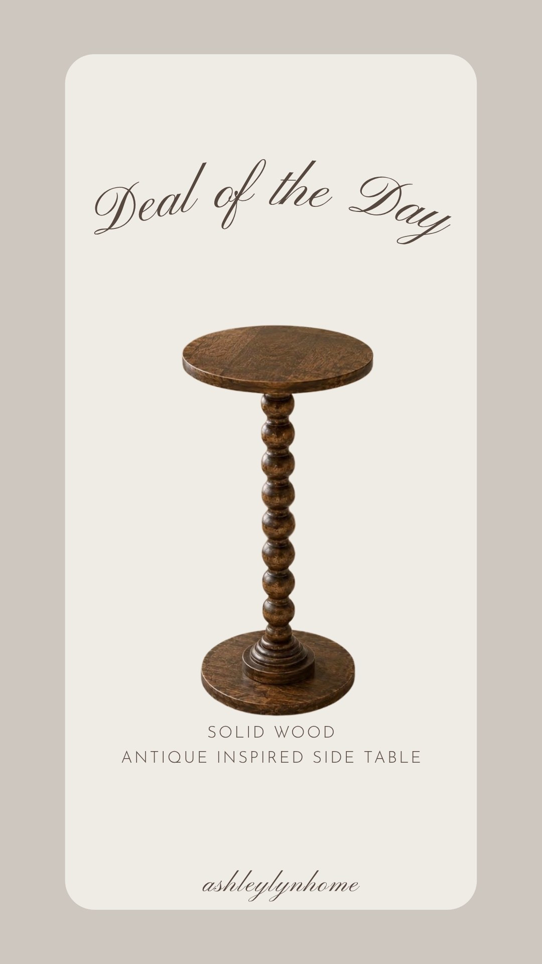 This looks way more expensive than it is… and it’s under $40!

A solid wood, antique inspired side table that gives that timeless vintage feel without the antique store price tag.

#LTKHome