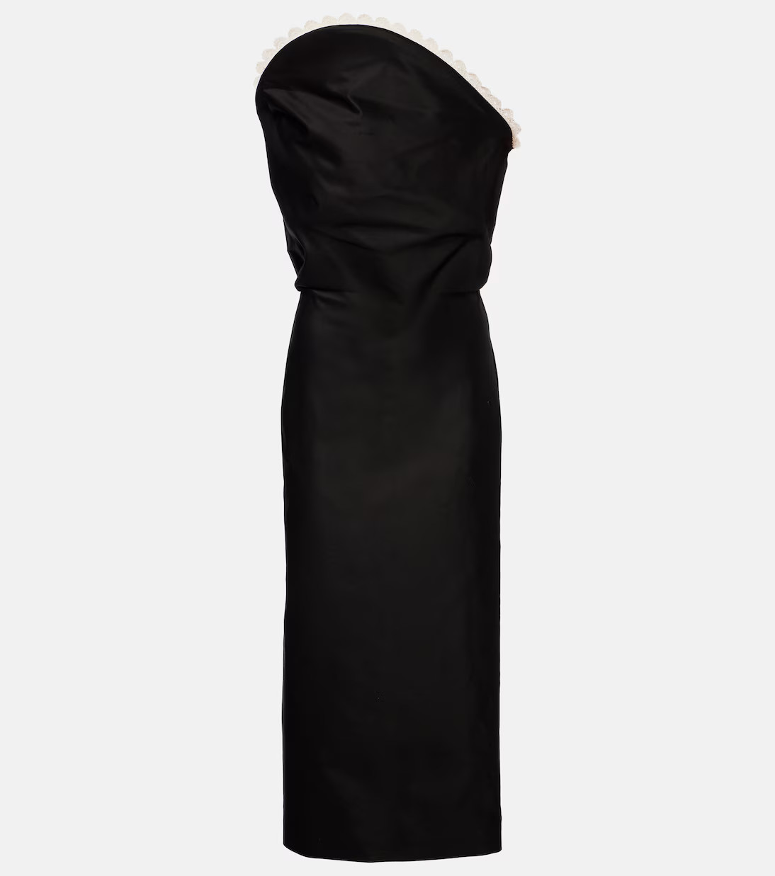 Crochet-trimmed cotton midi dress | Mytheresa (US/CA)