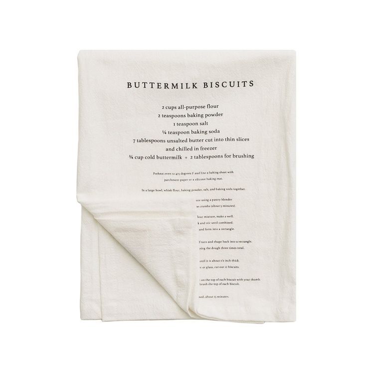 Sweet Water Decor Buttermilk Biscuits Recipe Tea Towel - 25x28" | Target