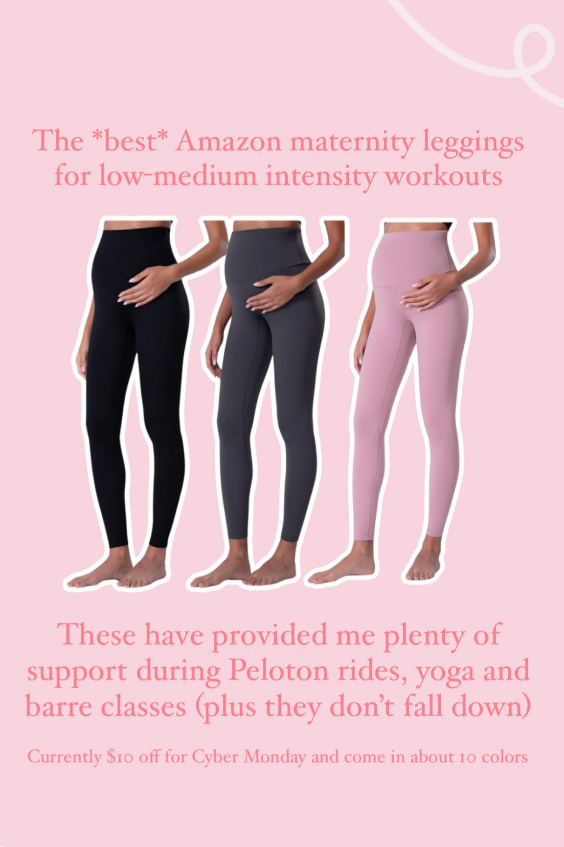 Maternity leggings. Maternity workout leggings. Maternity yoga leggings  

#LTKFitness #LTKFindsUnder50 #LTKBump
