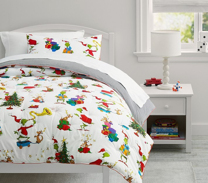Dr. Seuss's The Grinch™ & Max™ Comforter & Shams | Pottery Barn Kids