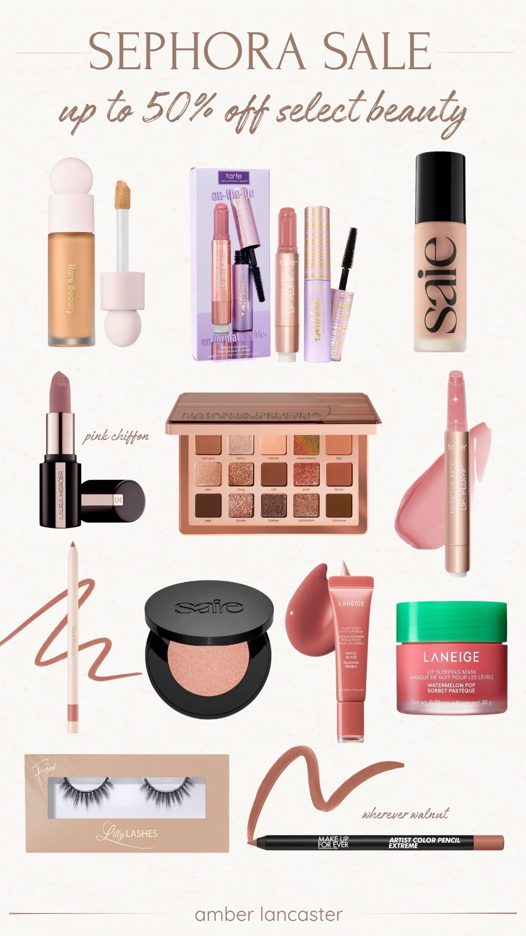 Sephora summer sale, up to 50% off select beauty! | 
sephora, sephora sale, sephora summer sale, sephora up to 50% off sale, beauty sale, makeup sale, makeup, lipstick, lip liner, eyeshadow, laneige, tarte, rare beauty, saie, laura mercier.

#LTKBeauty #LTKSaleAlert #LTKSeasonal