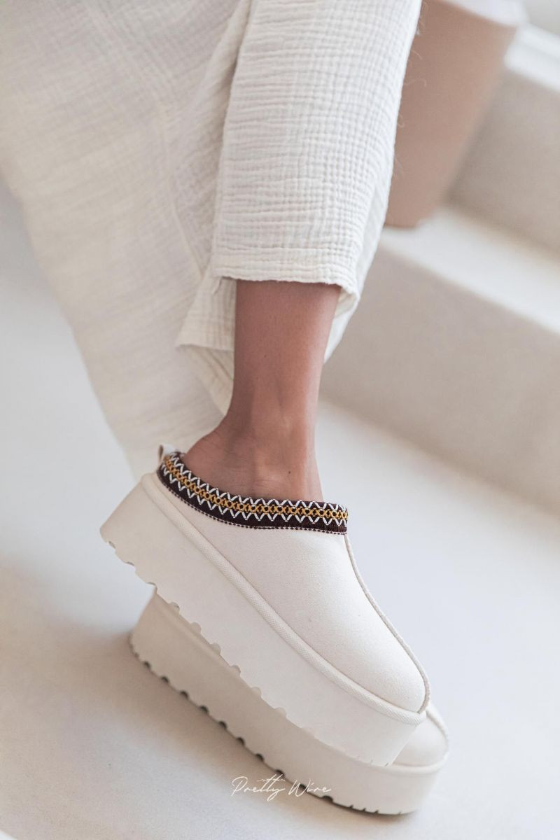 Yann écrues - compensées fourrées | Pretty Wire